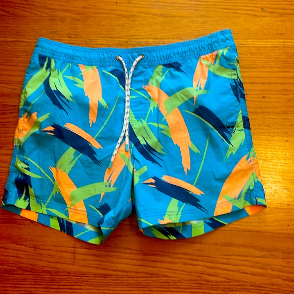 Party Pants Men’s Neon Blue XL Swim Trunks